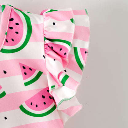 Watermelon Flutter Sleeve Top
