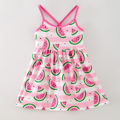 Sleeveless Dress Pink Watermelon
