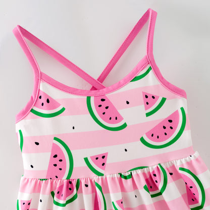 Sleeveless Dress Pink Watermelon