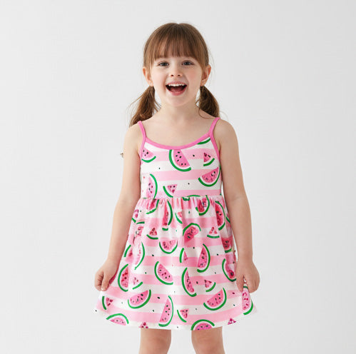 Sleeveless Dress Pink Watermelon