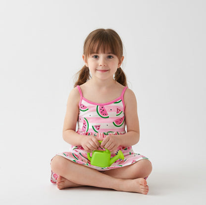 Sleeveless Dress Pink Watermelon