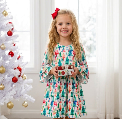 White Christmas Trees Dress