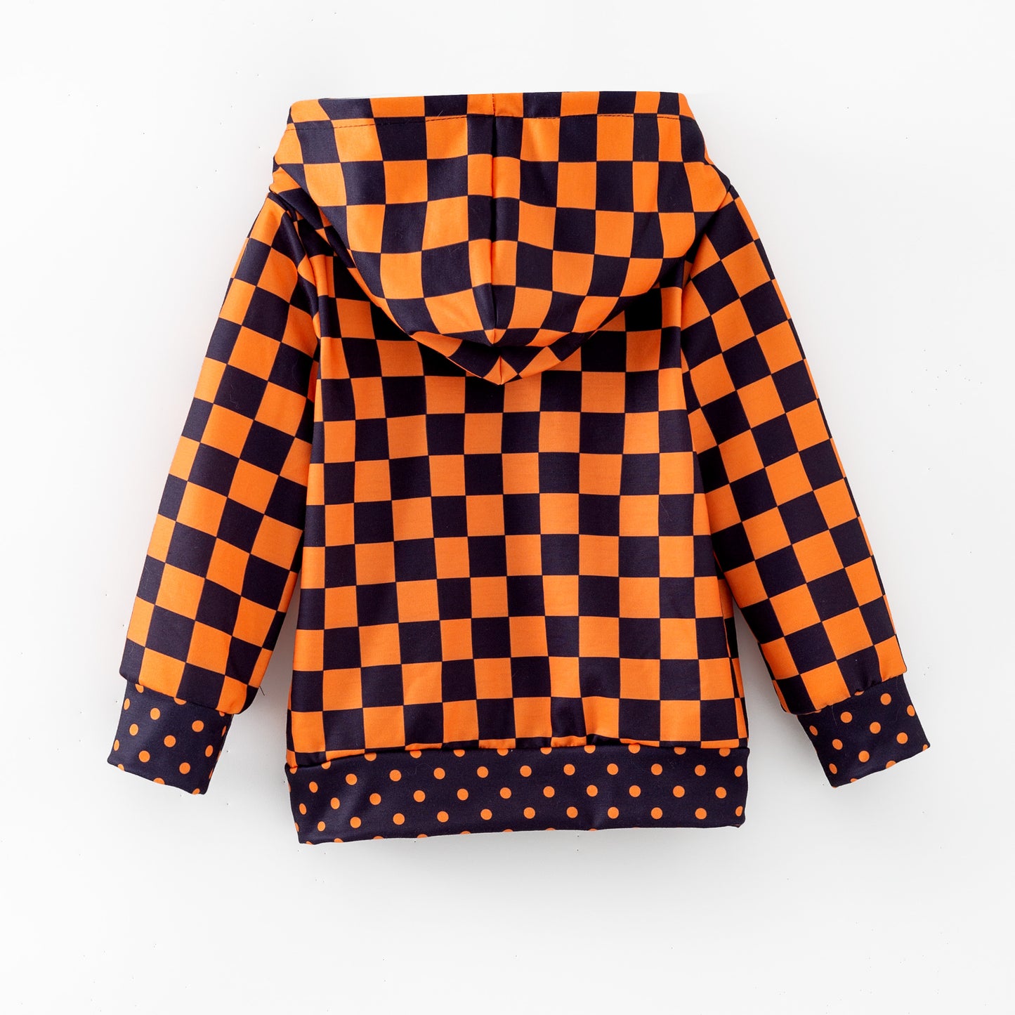 PRE-ORDER Halloween Orange and Black Zipper Hoodie