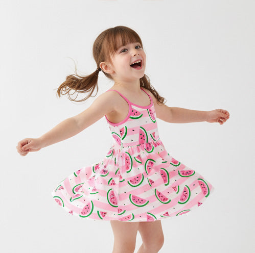 Sleeveless Dress Pink Watermelon